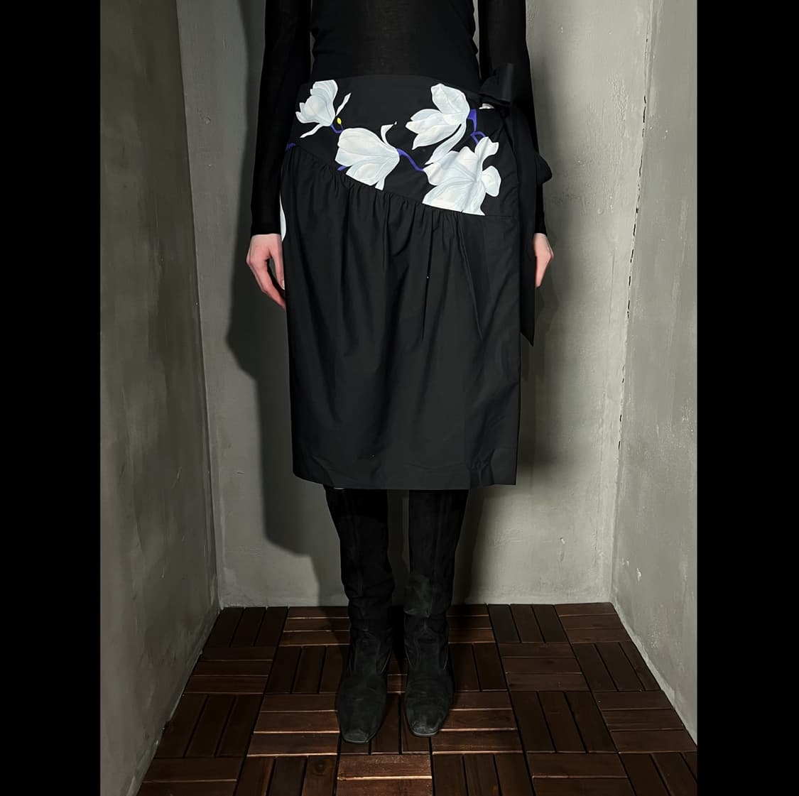 드리스 반 노튼 비대칭 플로럴 스커트 상품이미지1