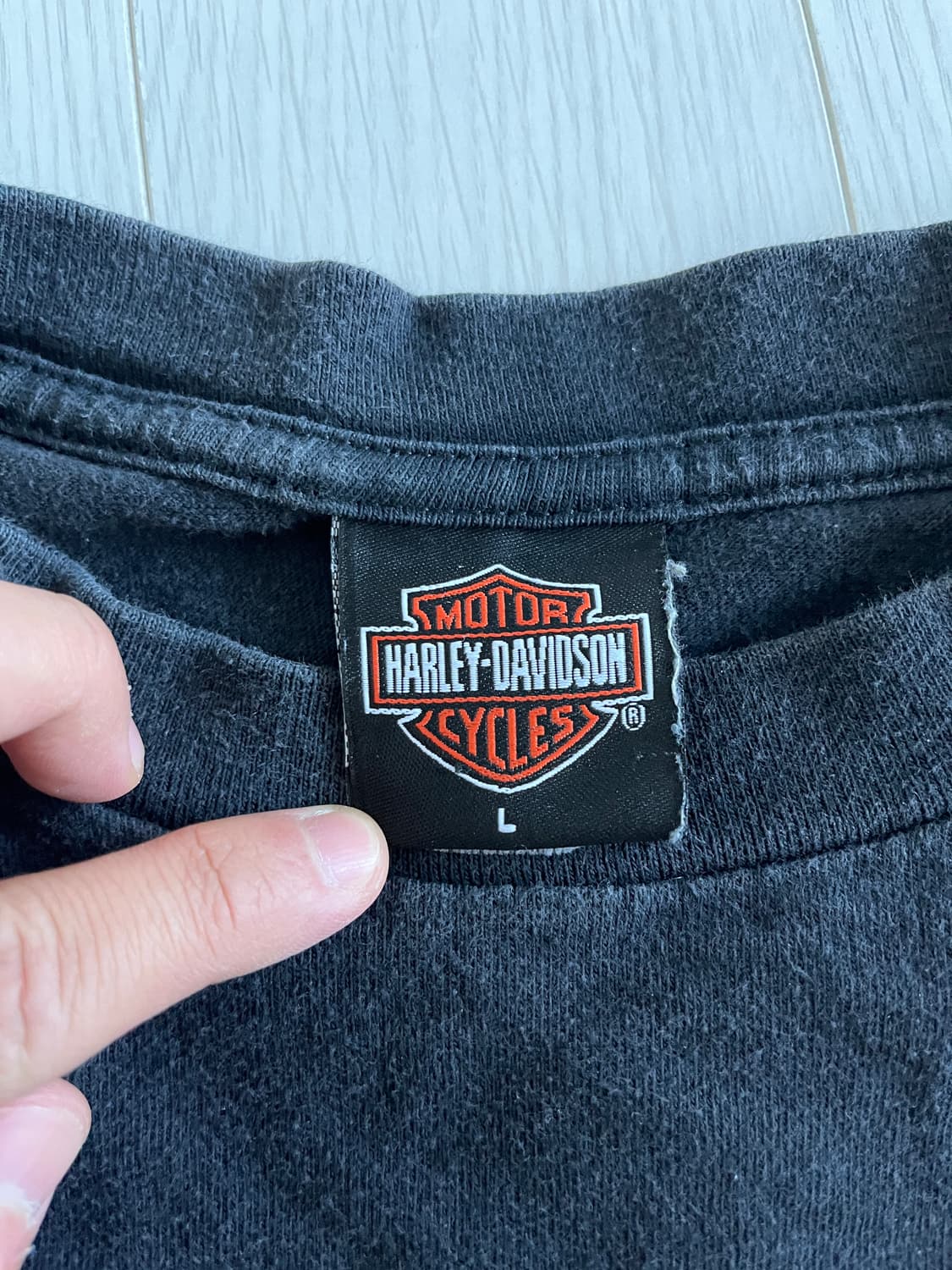 할리데이비슨 빈티지 롱슬리브 L 레드플레임 상품이미지2