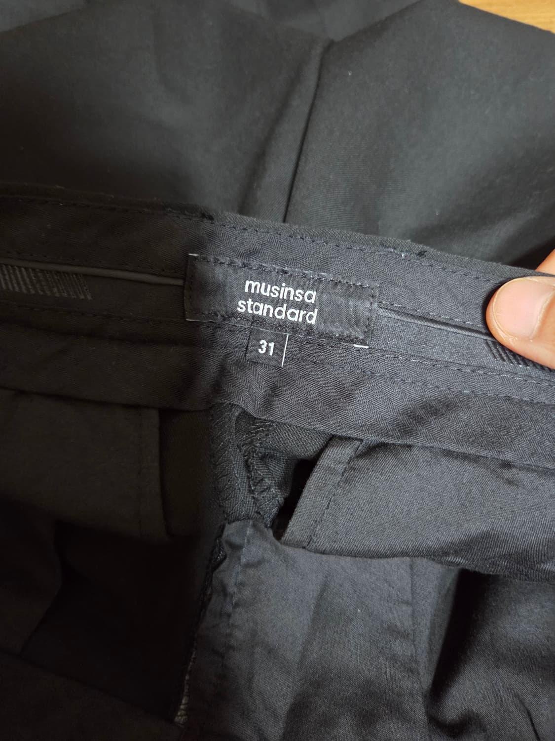 무신사 스탠다드 턴업 크롭 블랙 31 상품이미지4