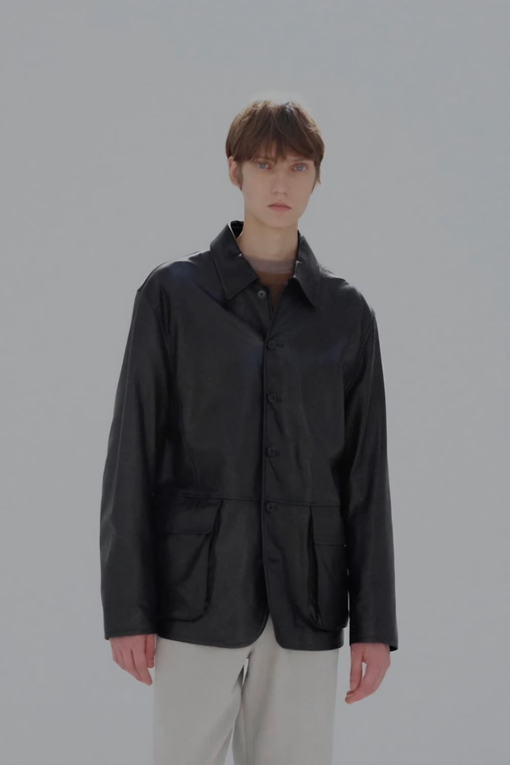 오라리 램 레더 블루종 블랙 4 상품이미지4