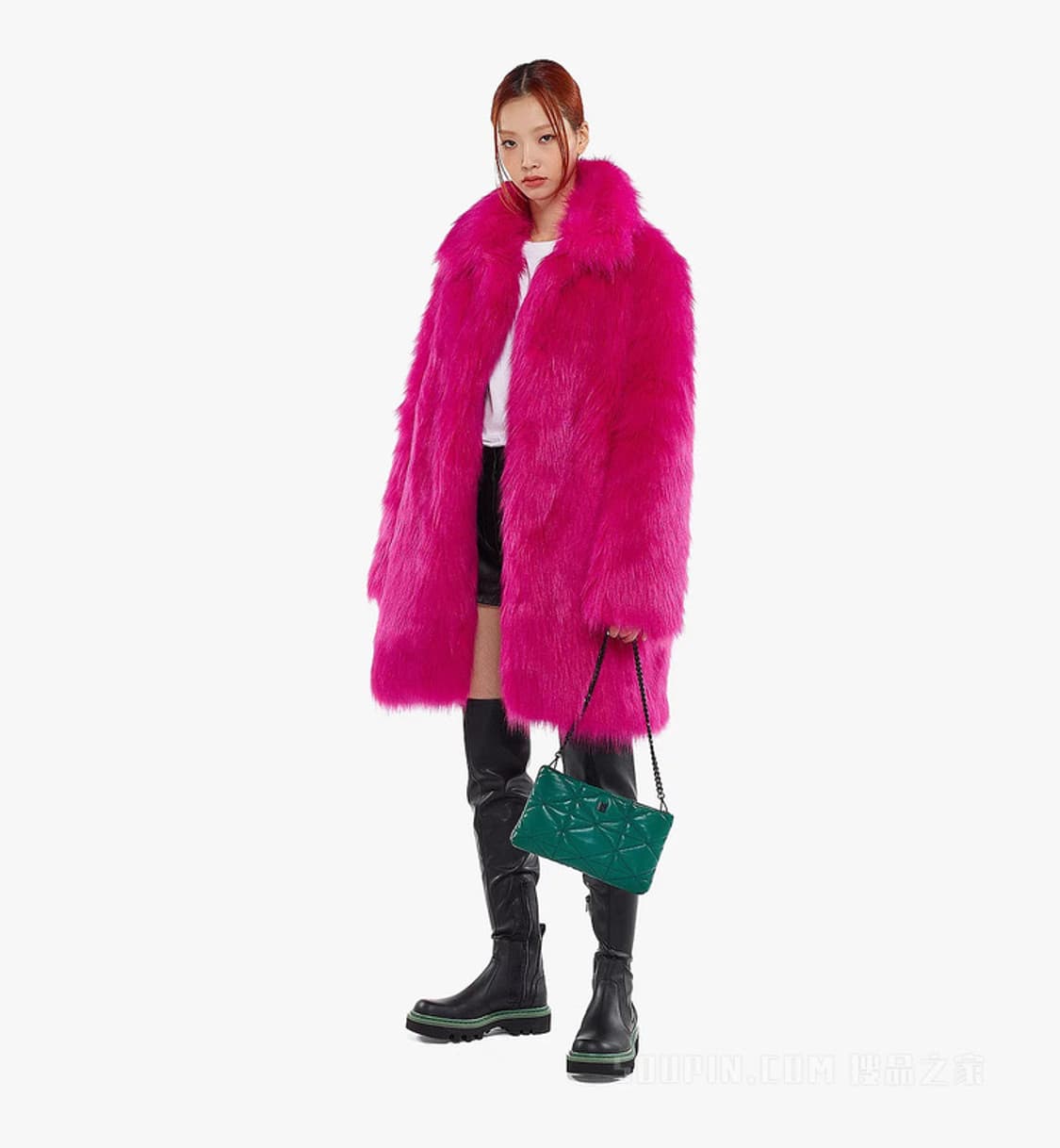MCM hot pink faux fur coat jacket (새제품) 상품이미지7