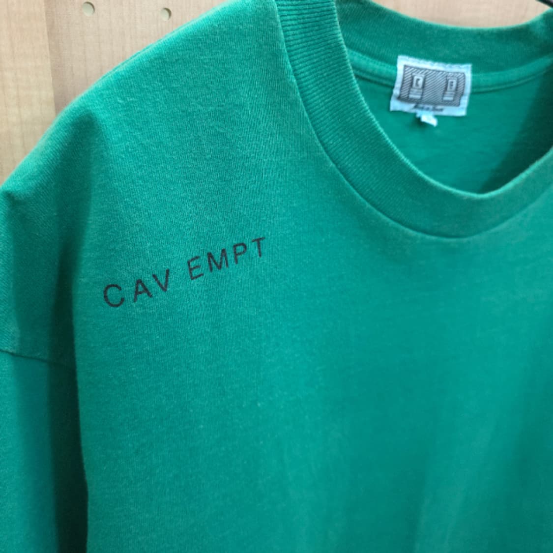 [CAVEMPT] Overdye Outline T-Shirt Green 상품이미지1