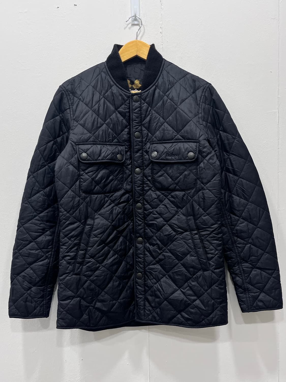 바버 더블포켓 퀼팅 봄버 자켓 S 블랙 상품이미지2