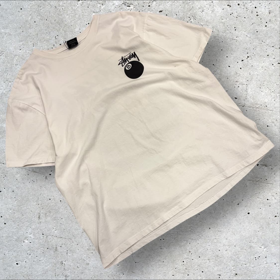 [L] 스투시 8볼 반팔티 티셔츠 화이트 C216 상품이미지2