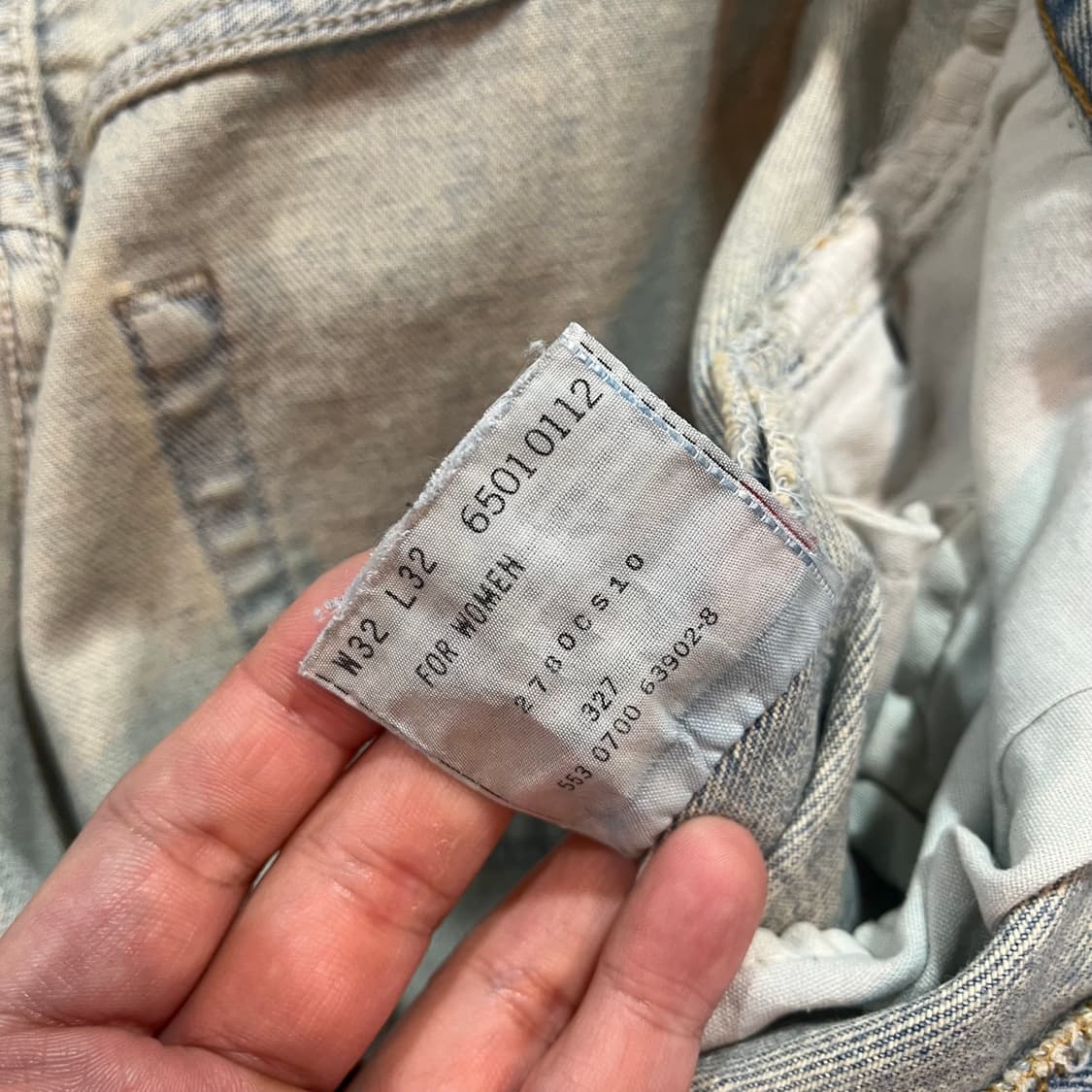 00s USA 리바이스 501 패치 데님 팬츠 상품이미지6