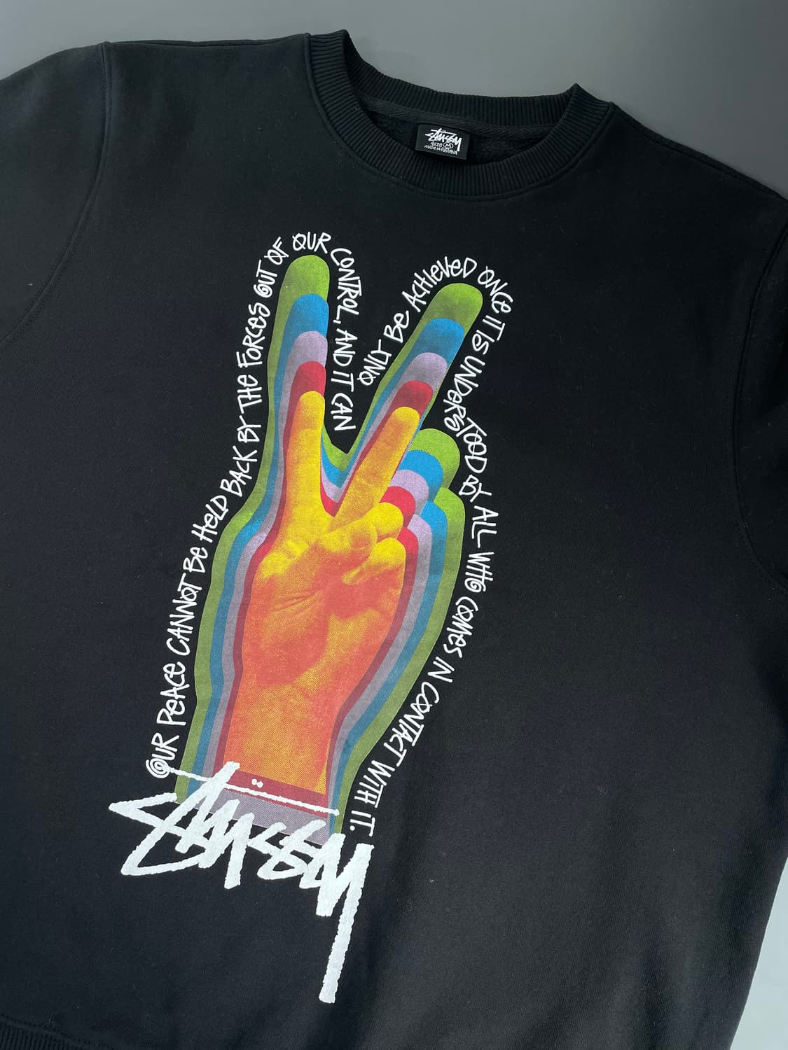 [M] 스투시 피스 사인 크루넥 스웻셔츠 맨투맨 상품이미지3