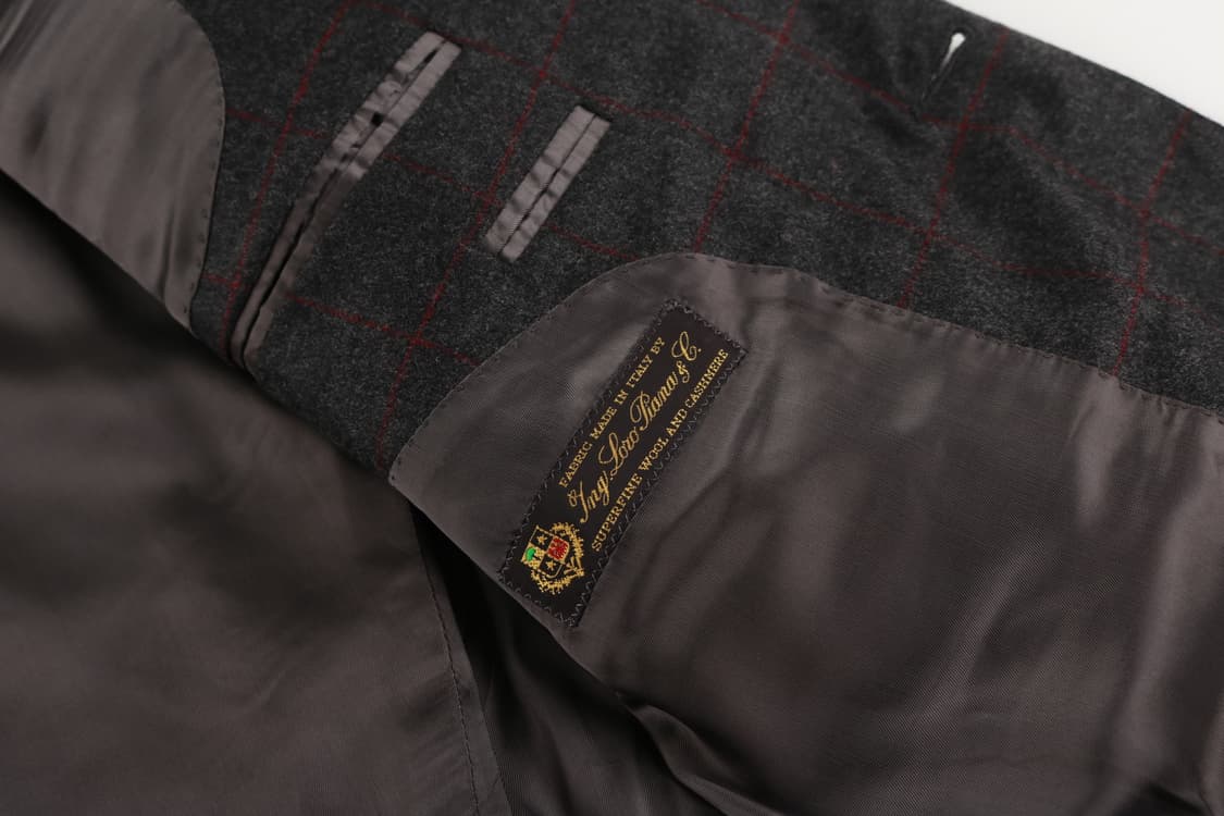 [M] 크리스찬 라크르와 로로피아나 체크 블레이저 (캐시미어 10%) 상품이미지6