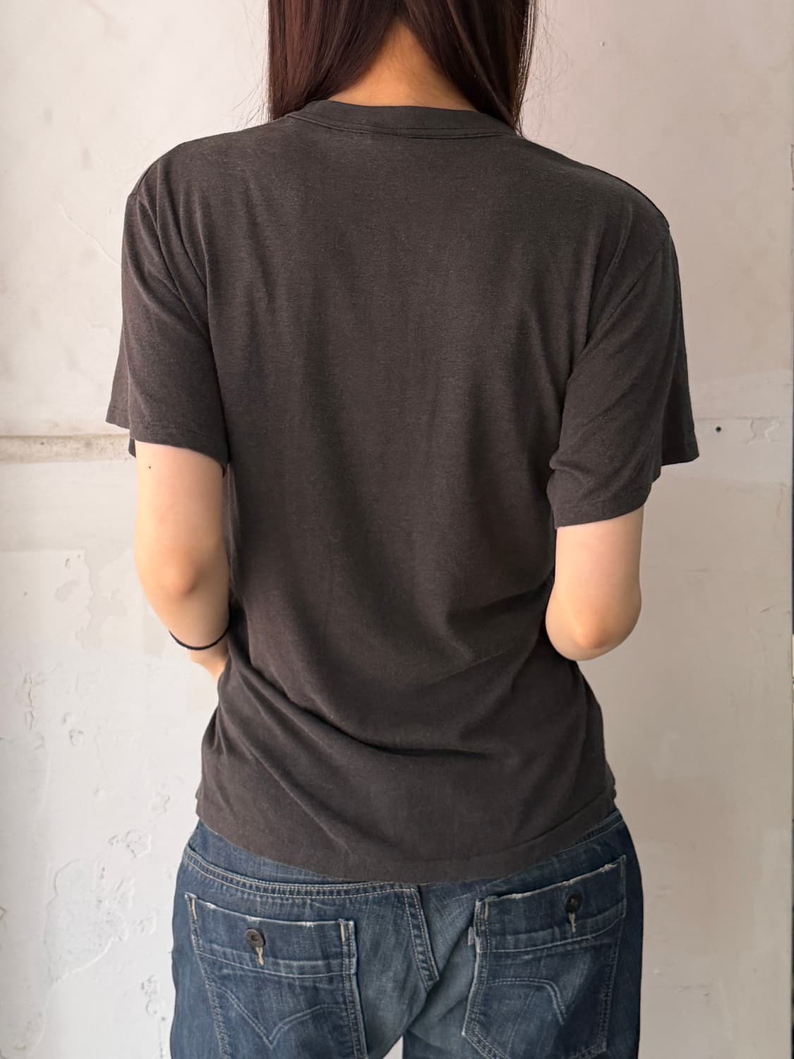 00’s 싱글 스티치 빈티지 차콜 레이싱 그래픽 반팔티 상품이미지4