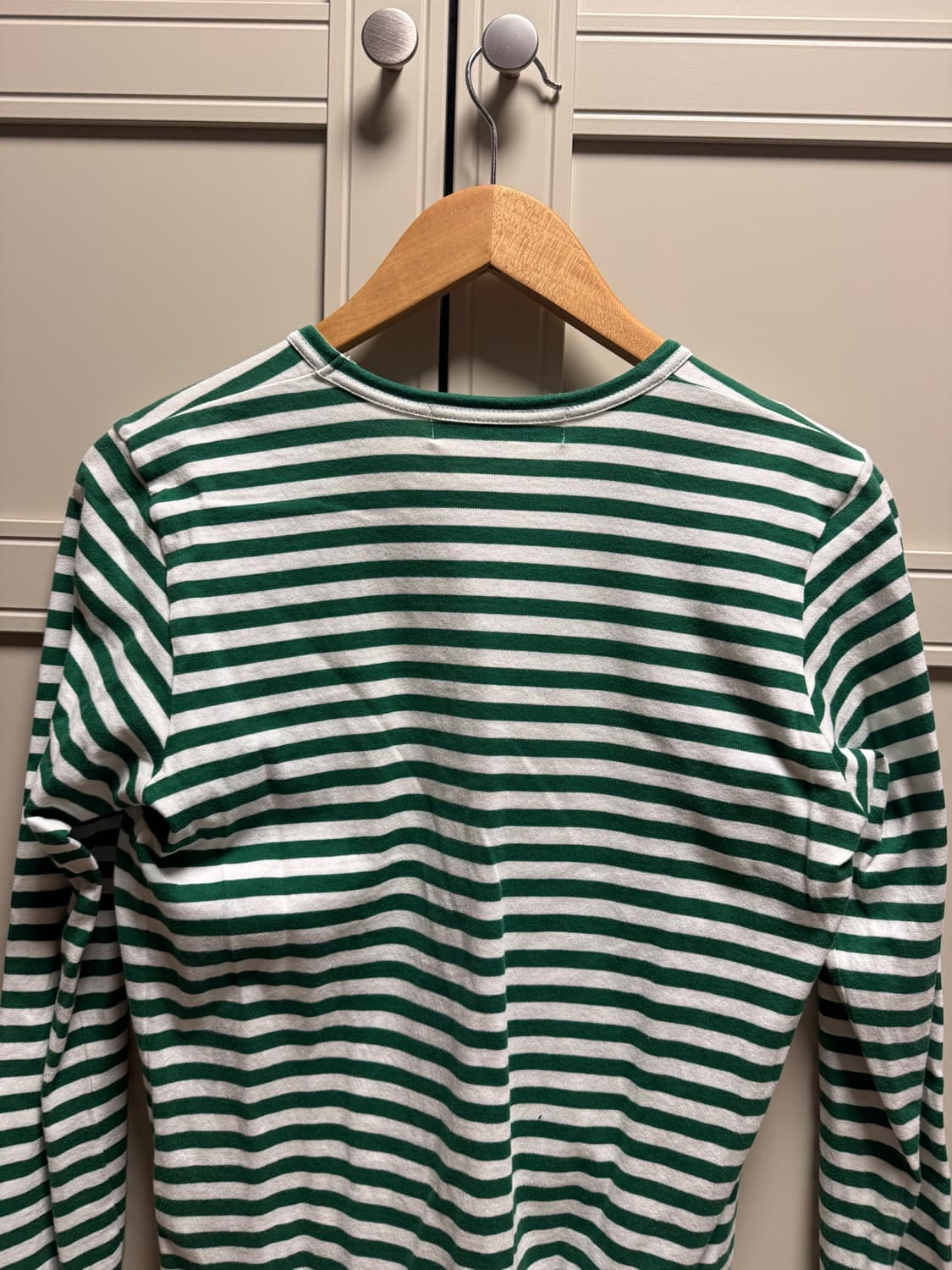 [정품] 꼼데가르송 그린 스트라이프 긴팔티 L사이즈 새상품급 상품이미지2