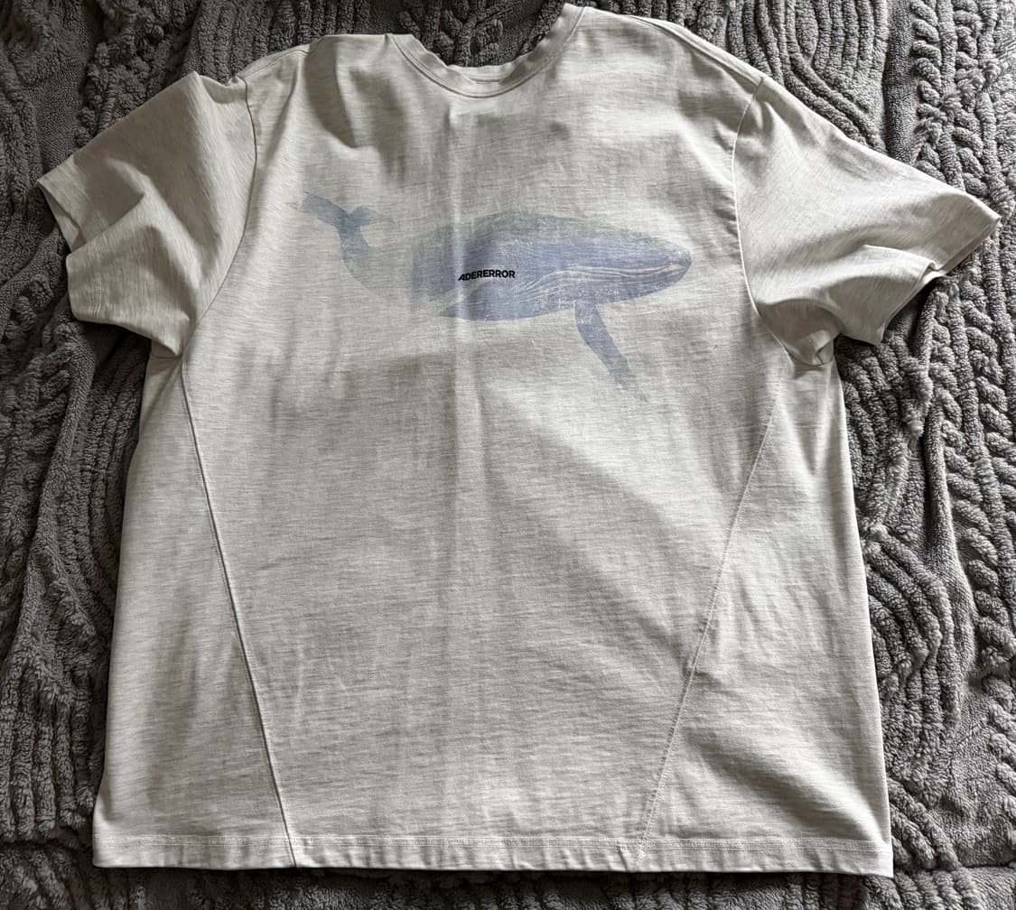 아더에러 블루 웨일 티셔츠 오트밀 XL 상품이미지2