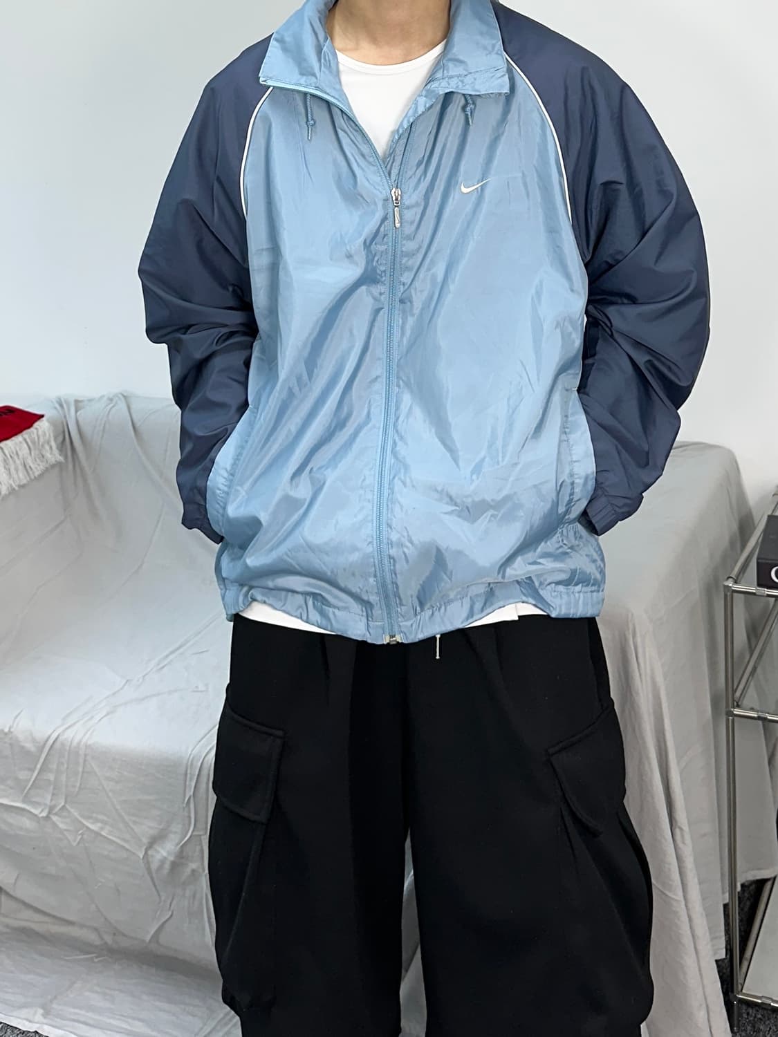 나이키 00s 블루 올드스쿨 바람막이 100 상품이미지2