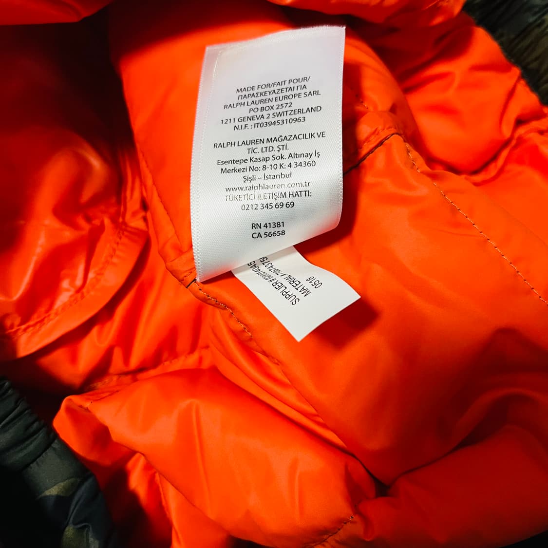 폴로 랄프로렌 카모 덕다운 패딩 M 미사용급 상품이미지5