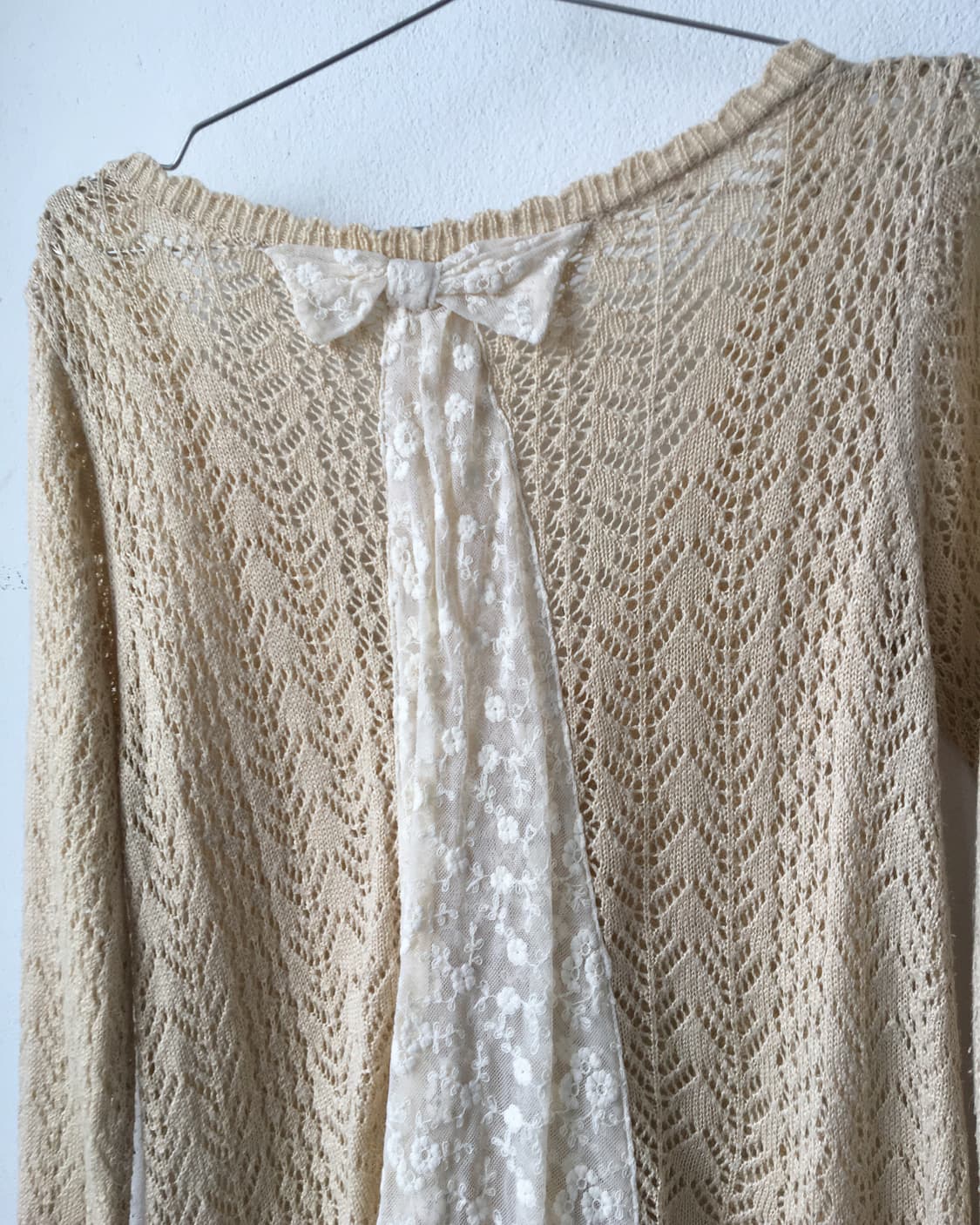 axes femme back lace point crochet cardi 상품이미지5