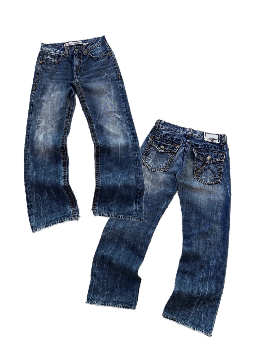 버커루 워싱 데님팬츠 y2k 펑크 상품이미지1