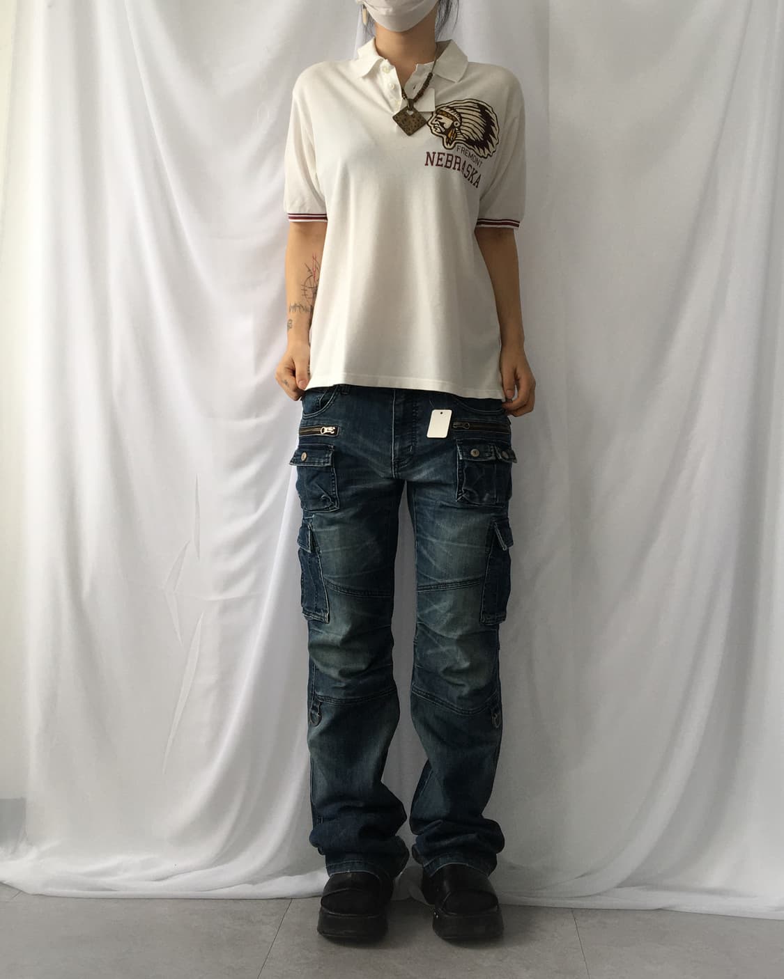 Washing denim cago pants 상품이미지6