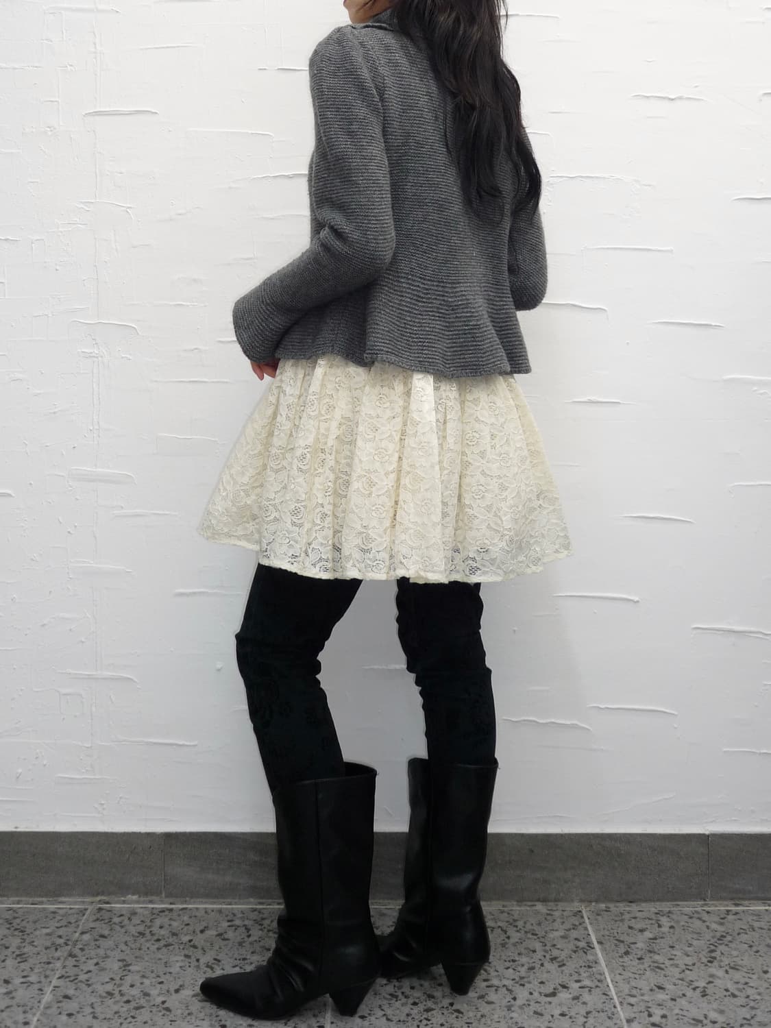 Cozy ivory layered dress 상품이미지3