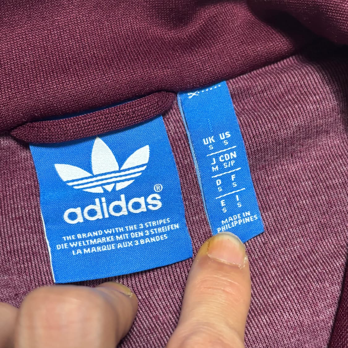 S 아디다스 파이어버드 와인 트랙탑 상품이미지4