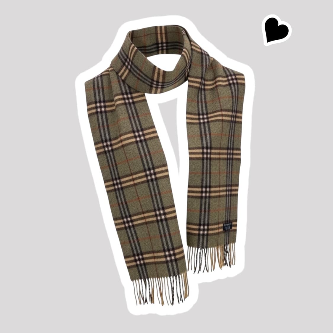 정품 버버리 노바체크 카키 머플러 상품이미지1
