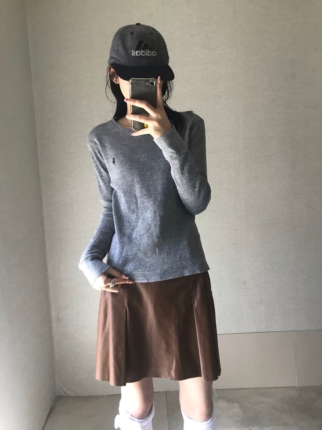 폴로 그레이 와플 롱슬리브 상품이미지5