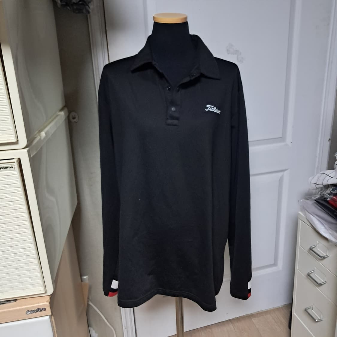 타이틀리스트 긴팔 카라티 긴팔티셔츠 블랙 L(약100) 상품이미지1