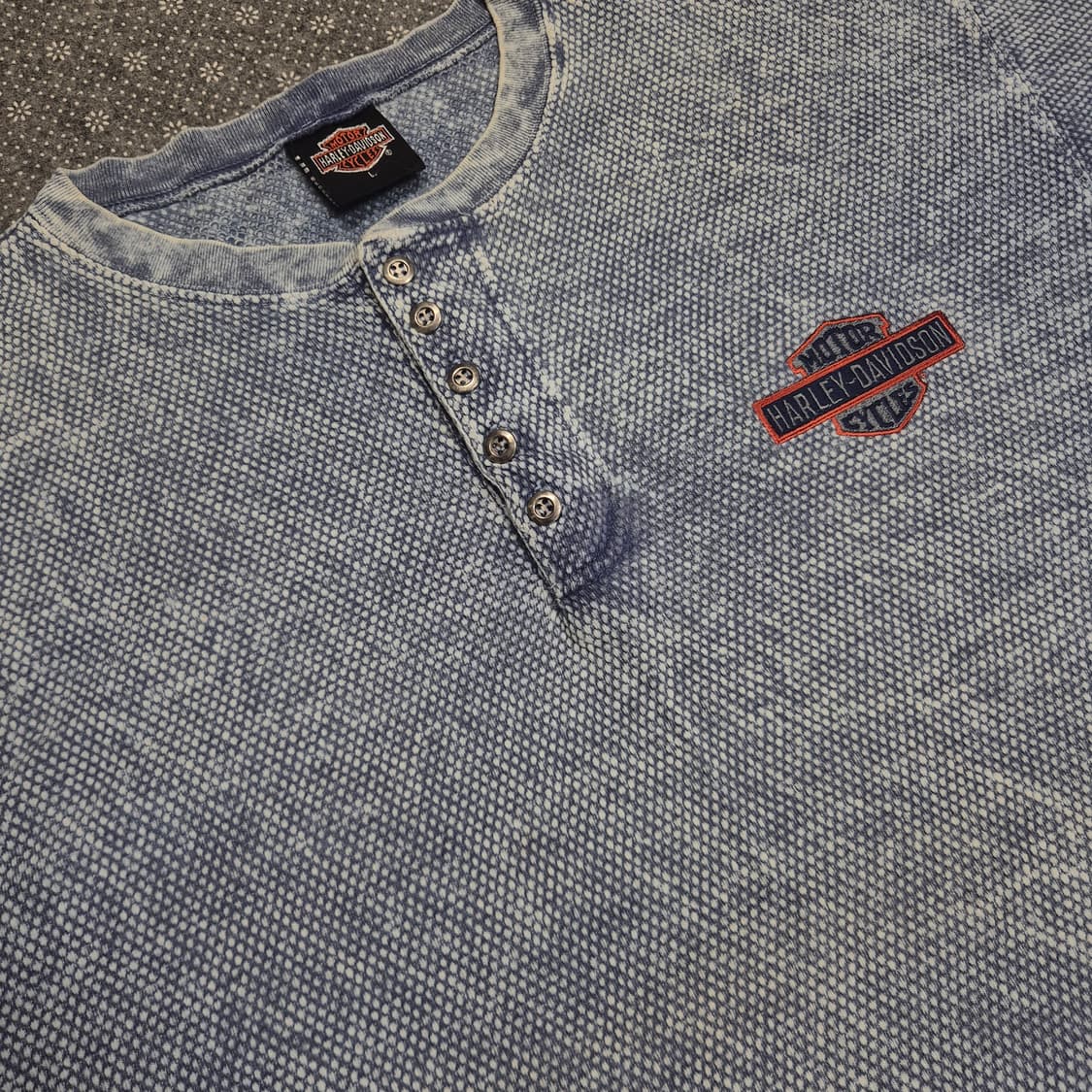 [XL]00s US made 할리데이비슨 써멀 슬리브 -A9 상품이미지2