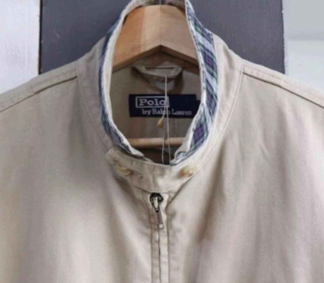 폴로 체크카라 빈티지 자켓 사이즈 95 상품이미지3