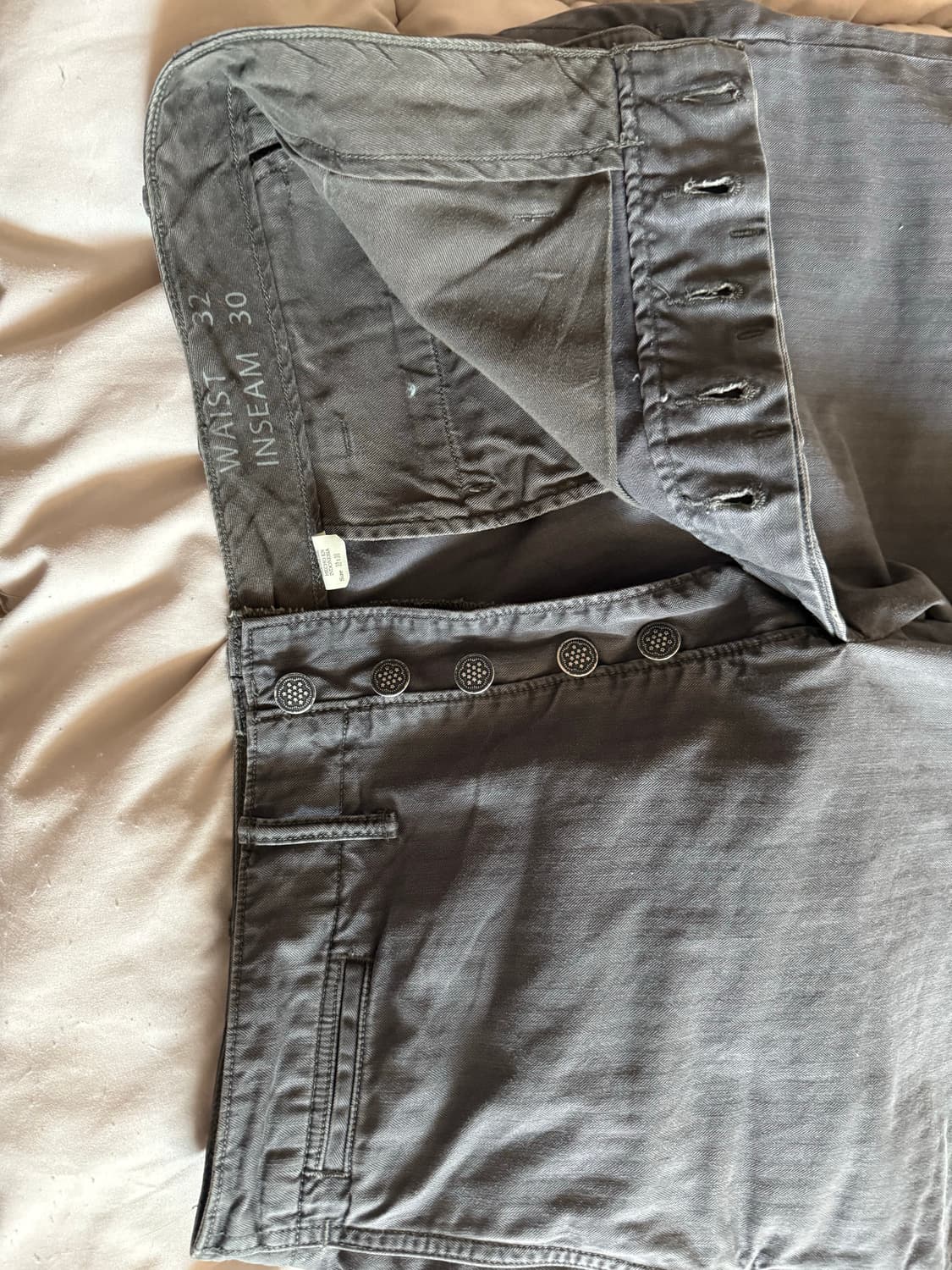 RRL 헤링본 필드 팬츠 워시드 블랙 32-30 상품이미지5