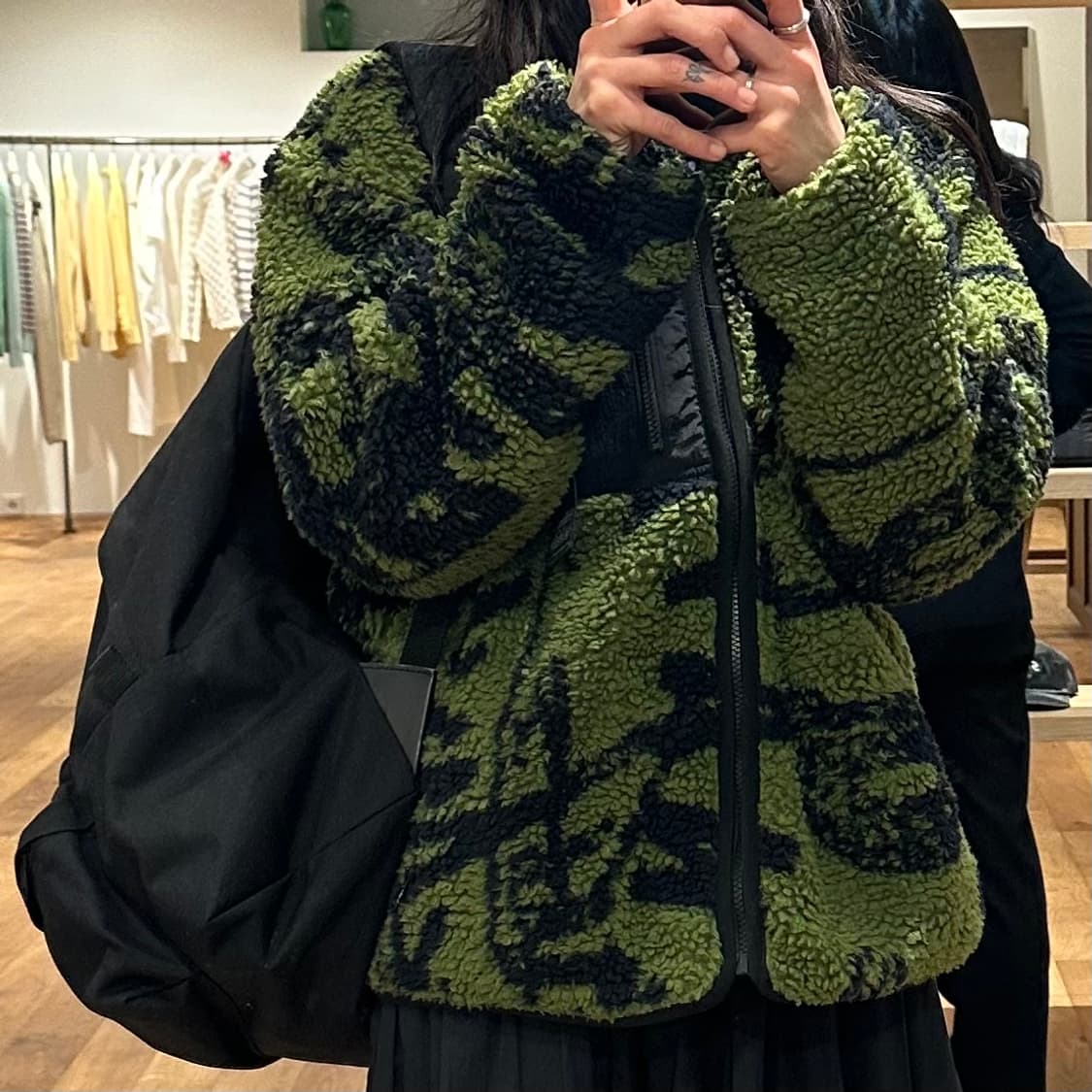 스투시 쉐르파 리버시블 자켓 그린(착용컷 추가) 상품이미지4