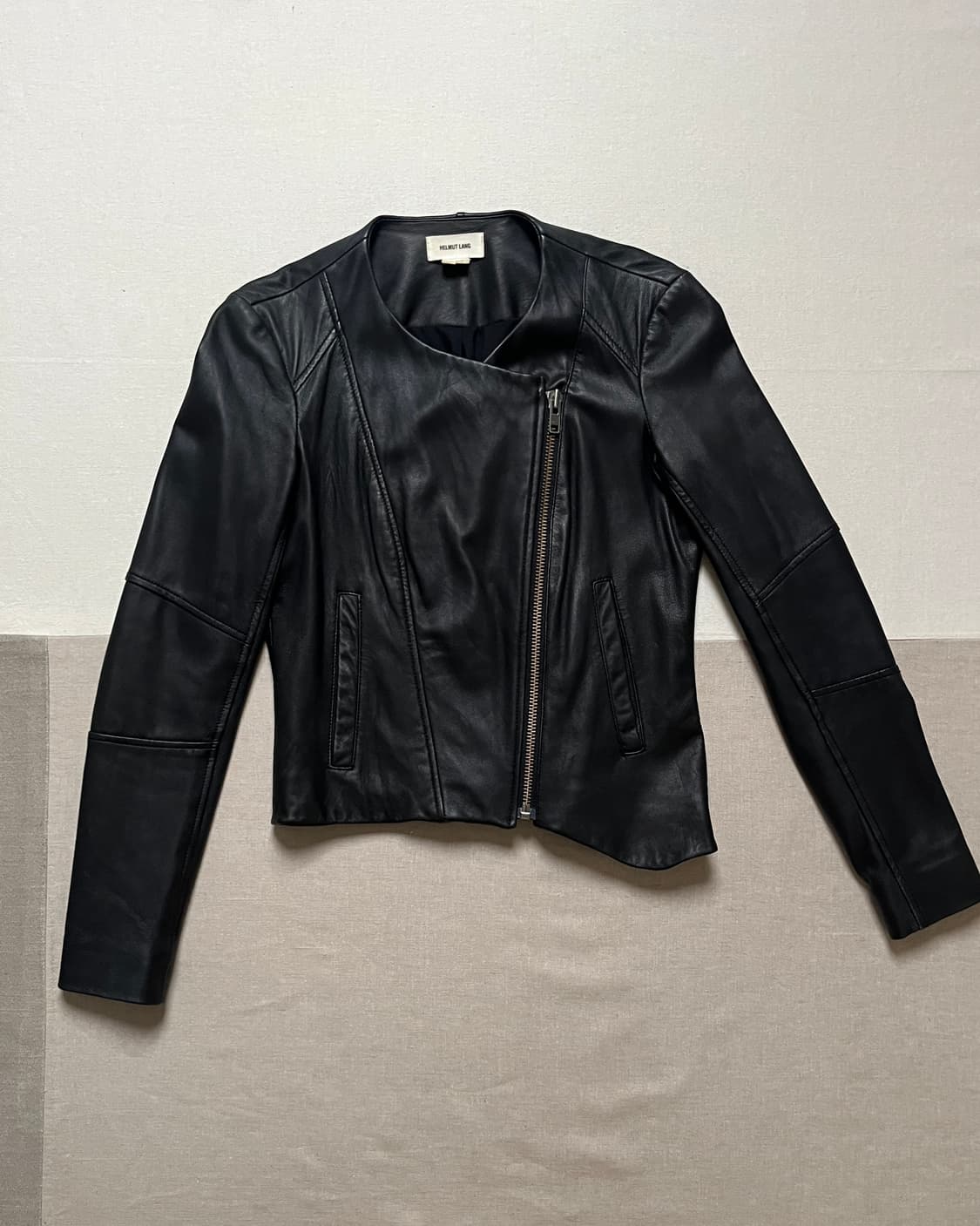 헬무트랭 비대칭 더블 지퍼 레더자켓 helmut lang leather 상품이미지4