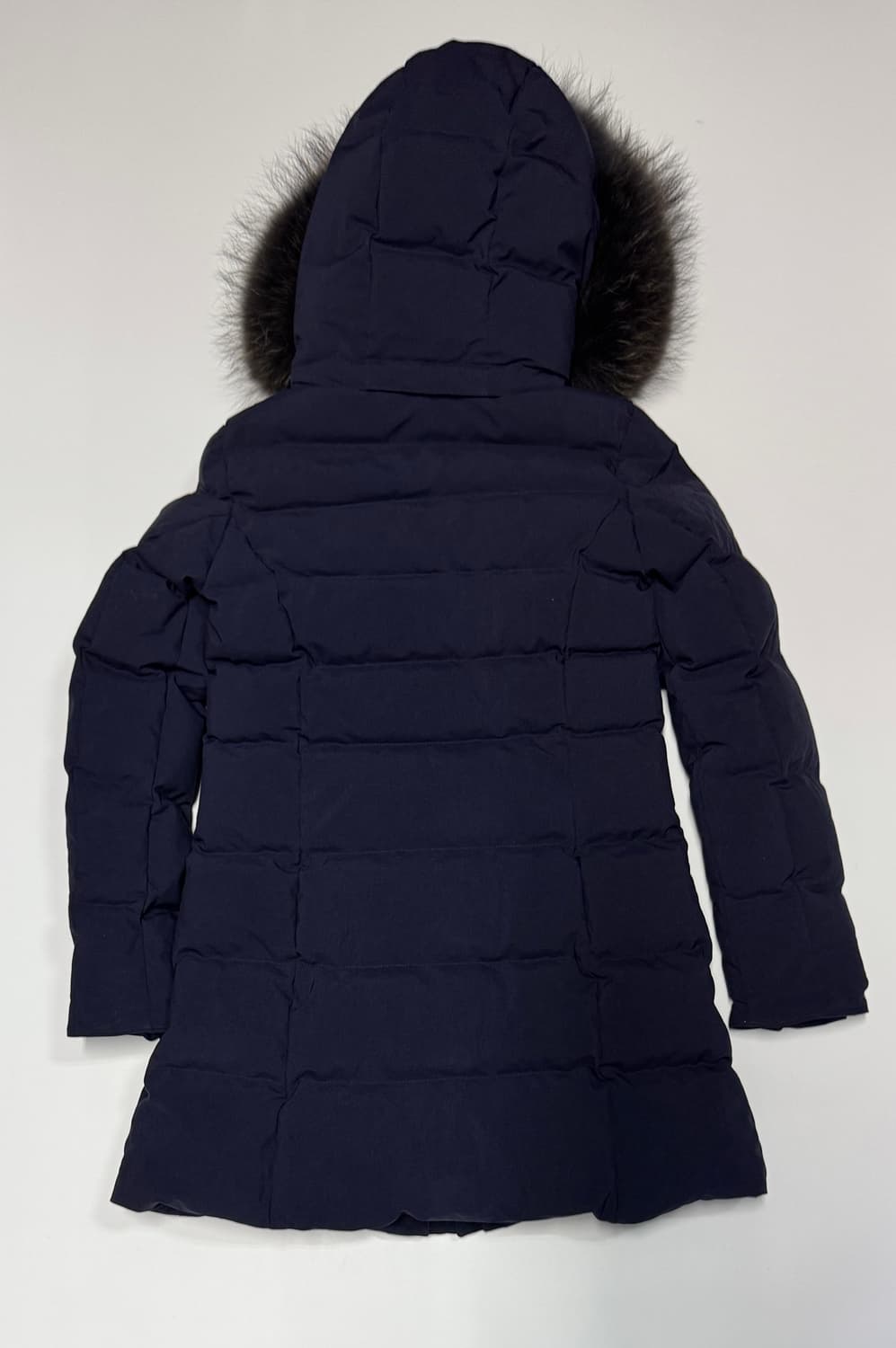 여성 k2 구스다운 퍼플 너구리털 후드 패딩 s 상품이미지2