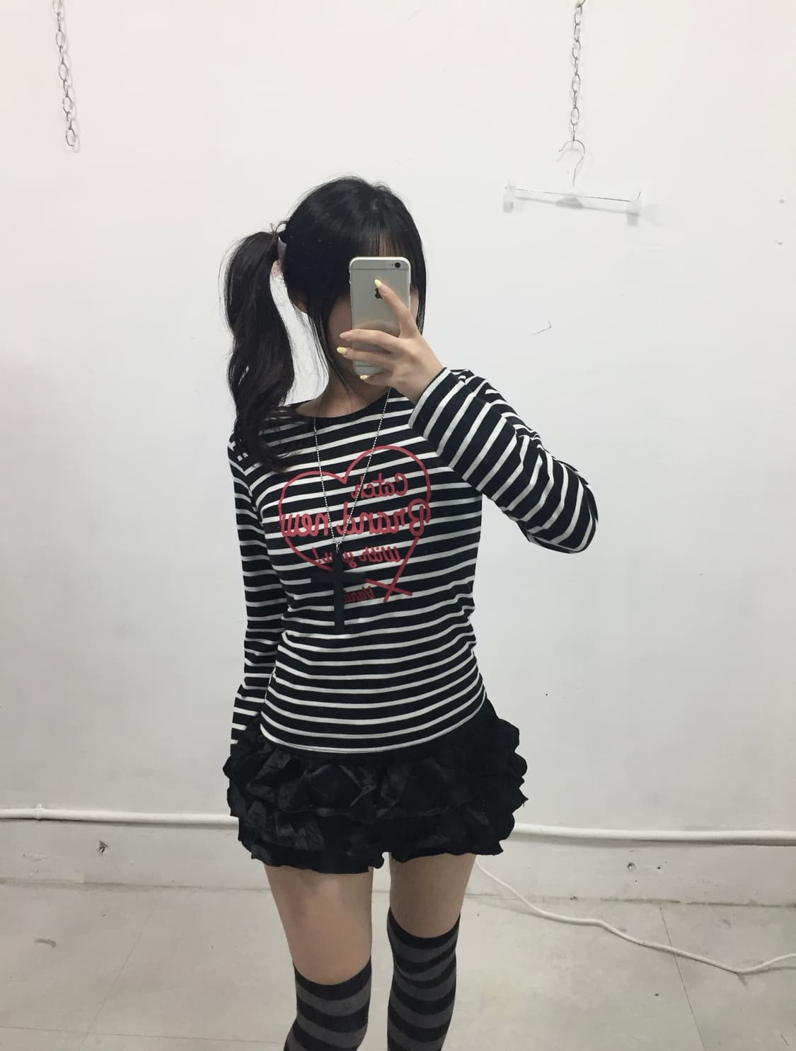 [VANITY VANILLA] 러블리 스트라이프 하트 슬리브리스 상품이미지2