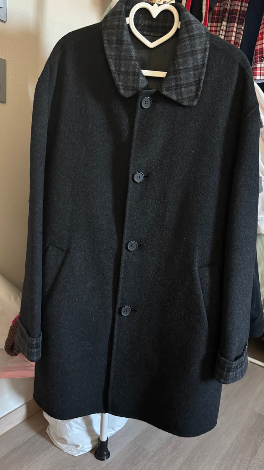 빈티지 체크 코트 상품이미지1