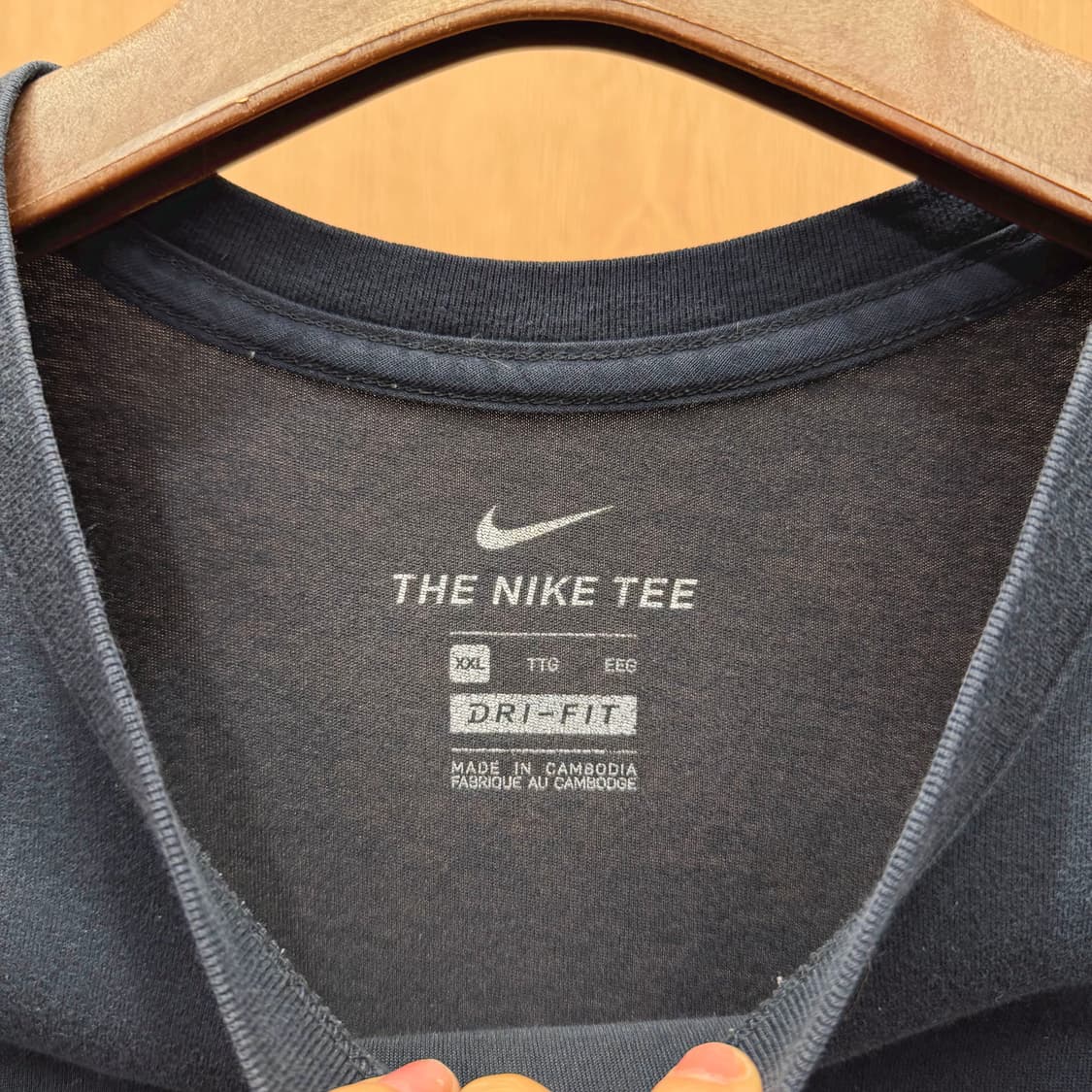 나이키 라운드넥 반팔 티셔츠 레터링 프린팅 디테일 루즈핏 네이비 상품이미지6