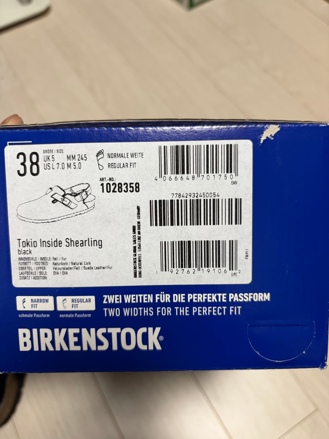 (새상품) 버켄스탁 토키오 셔링 블랙 - 레귤러 (245) 상품이미지4