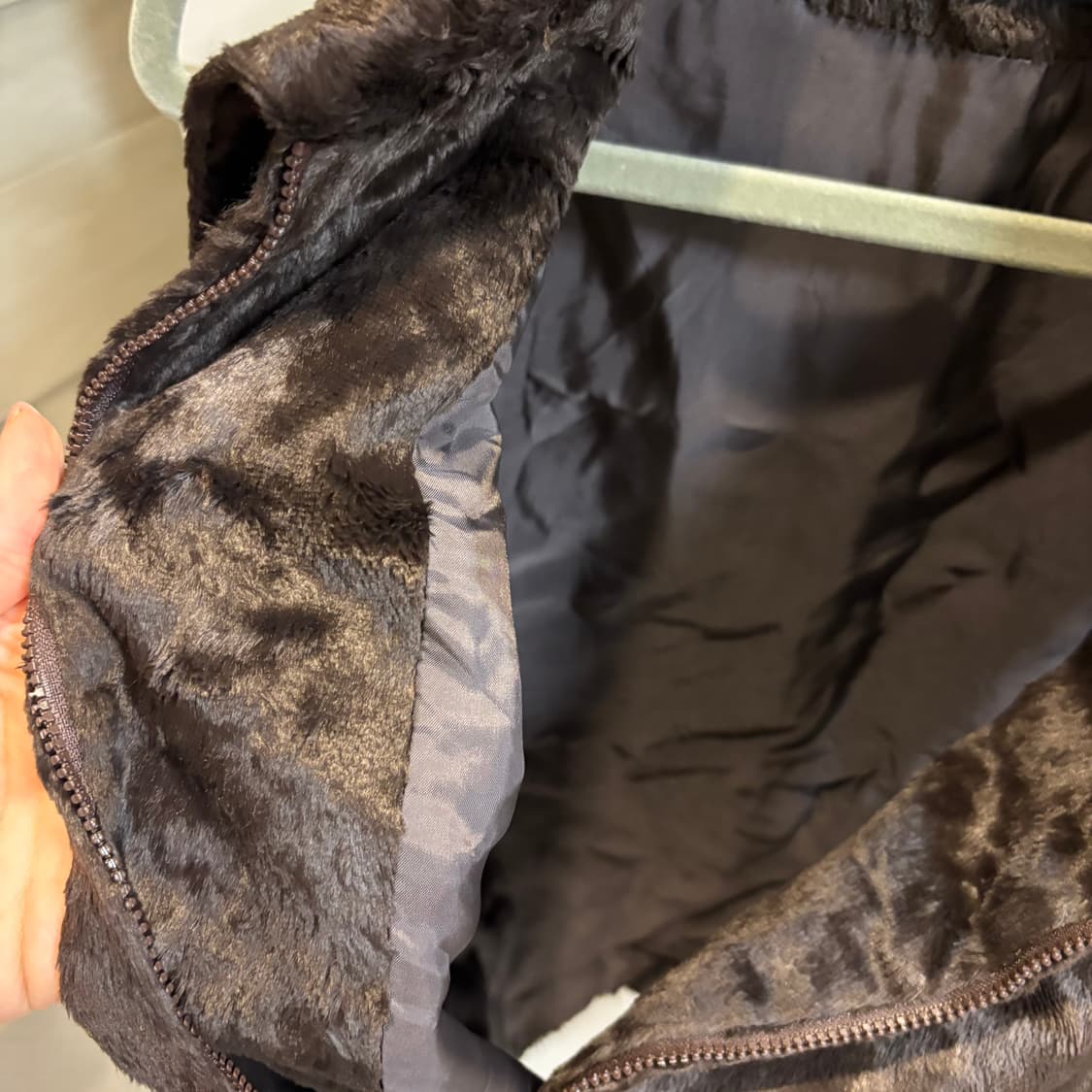 부드러운 브라운 에코퍼 털조끼 베스트 상품이미지6