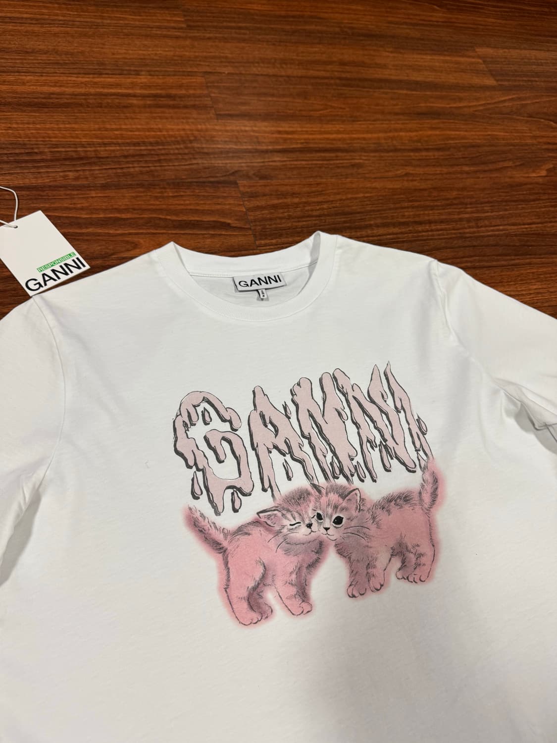 가니 Ganni 고양이 반팔 티셔츠 상품이미지3
