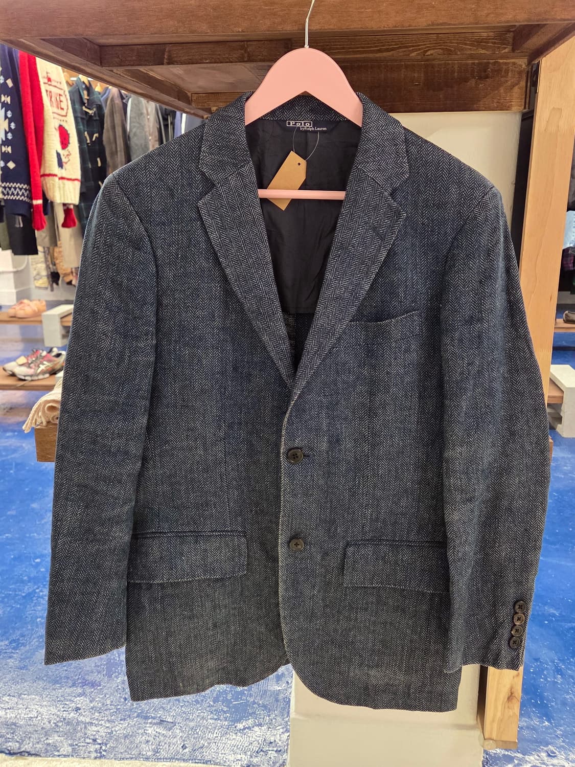 PRL 폴로 랄프로렌 데님 헤링본 블레이저 상품이미지3