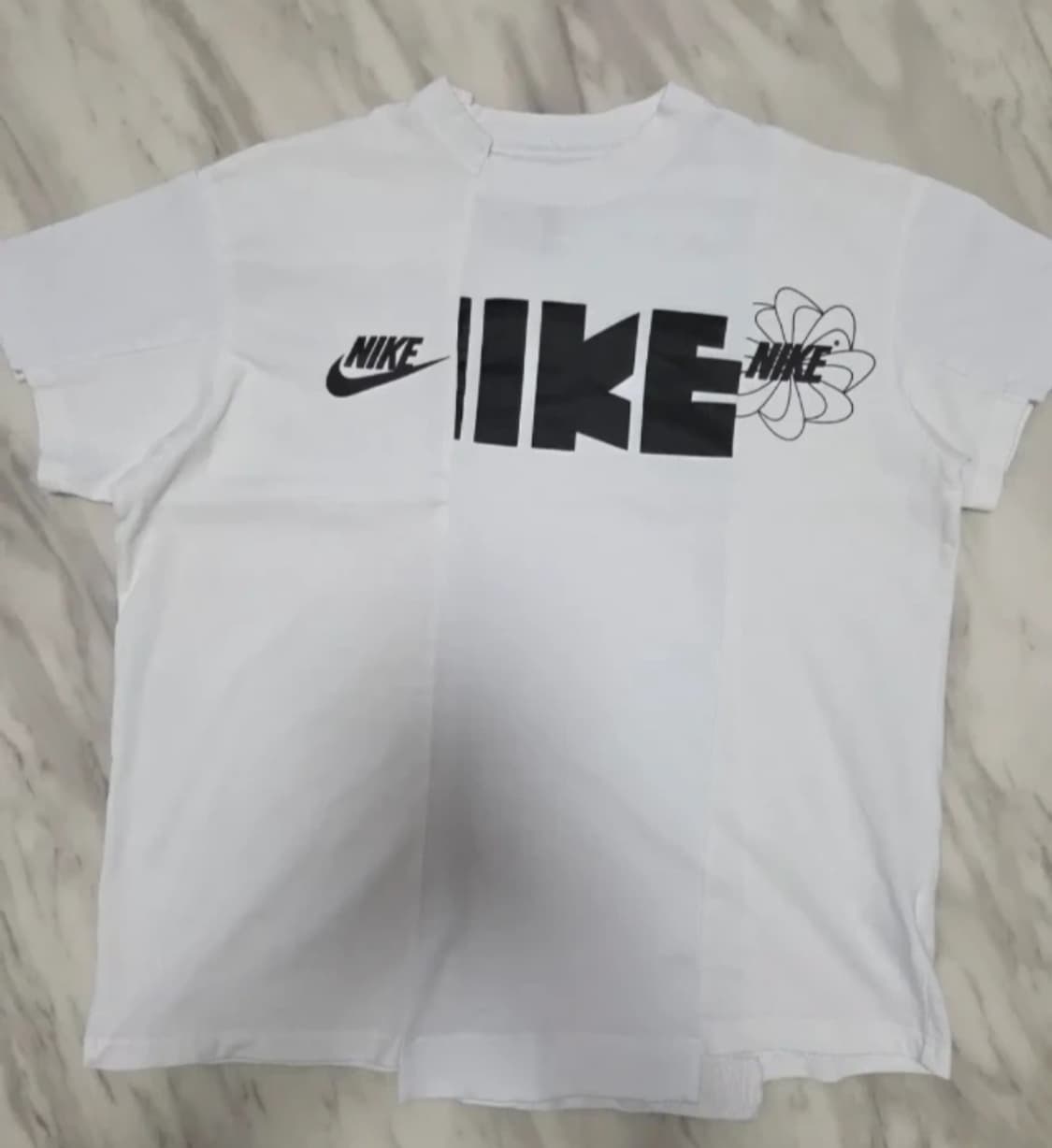 (정품)나이키 x 사카이 하이브리드 티셔츠 화이트 상품이미지3