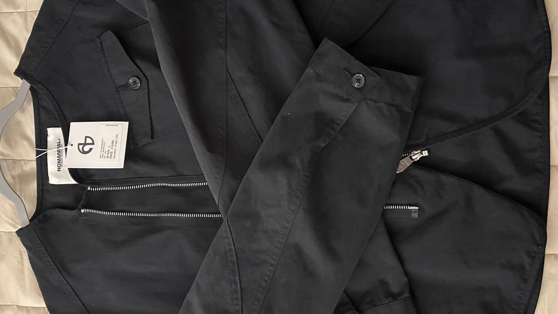 노매뉴얼 COLLARLESS JACKET - WASHED BLACK 상품이미지3