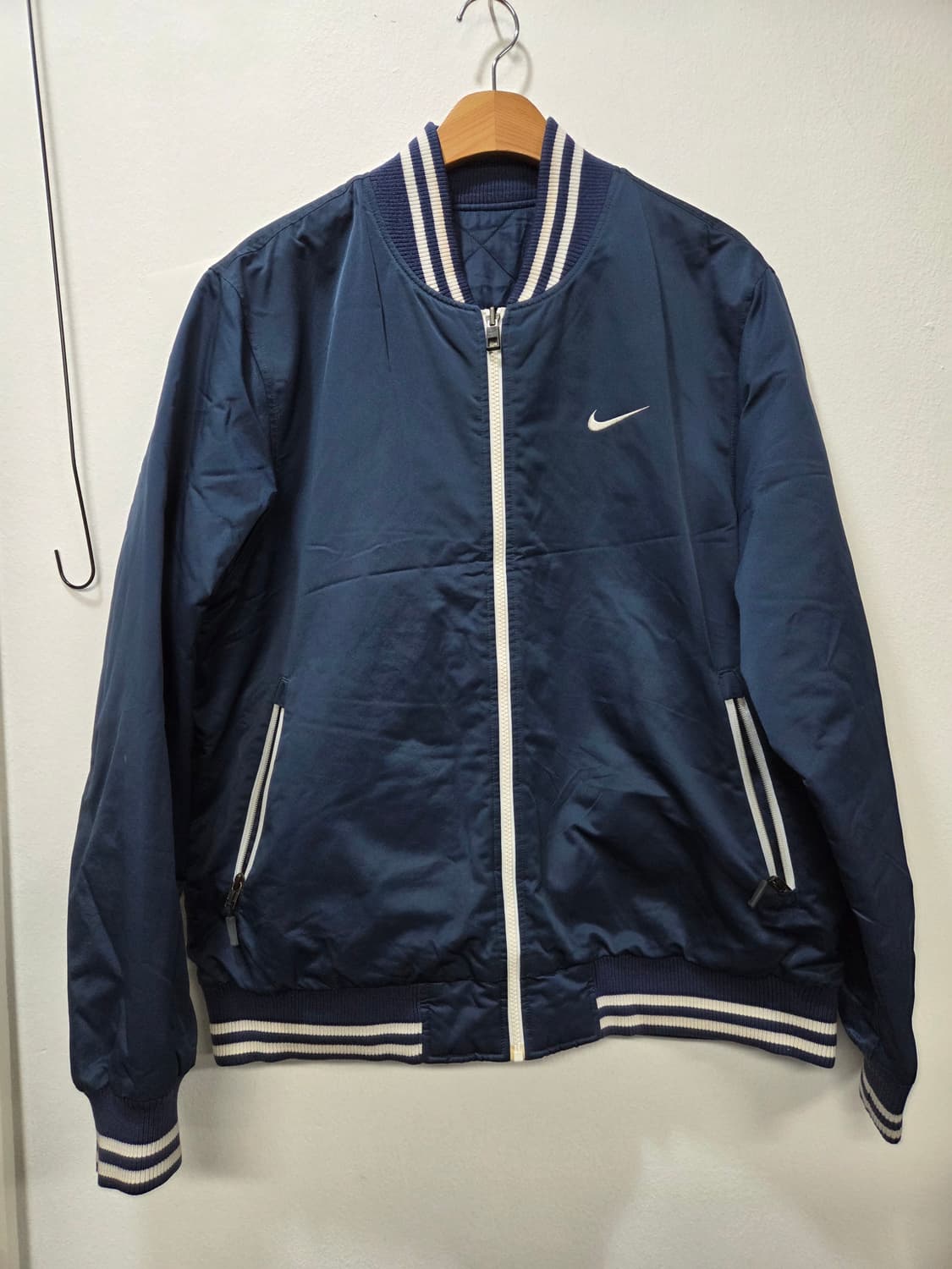 나이키 양면  네이비 블루종 자켓 퀼팅 봄버 점퍼 상품이미지1
