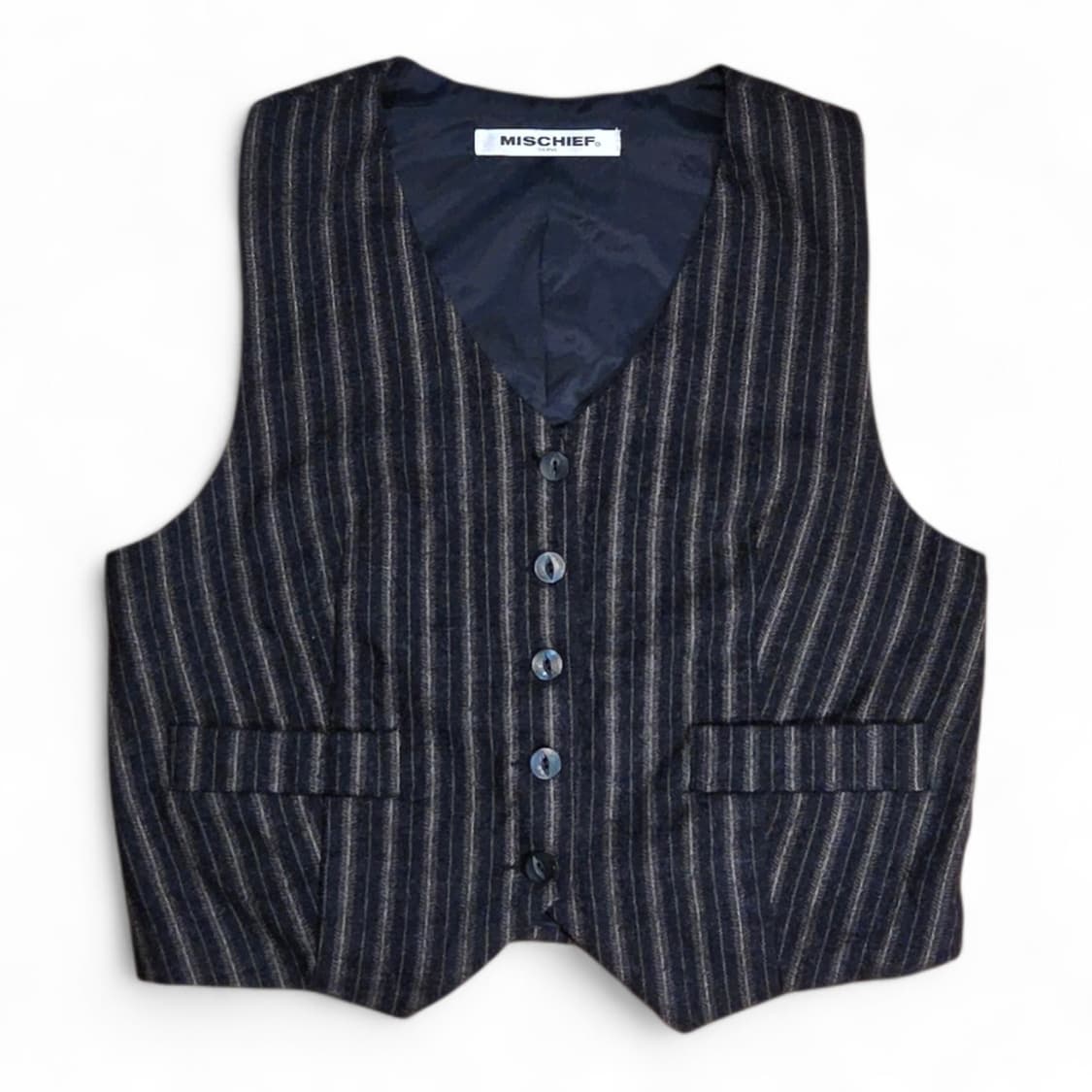 미스치프 스트라이프 베스트 & 스커트 셋업 (M) 상품이미지2