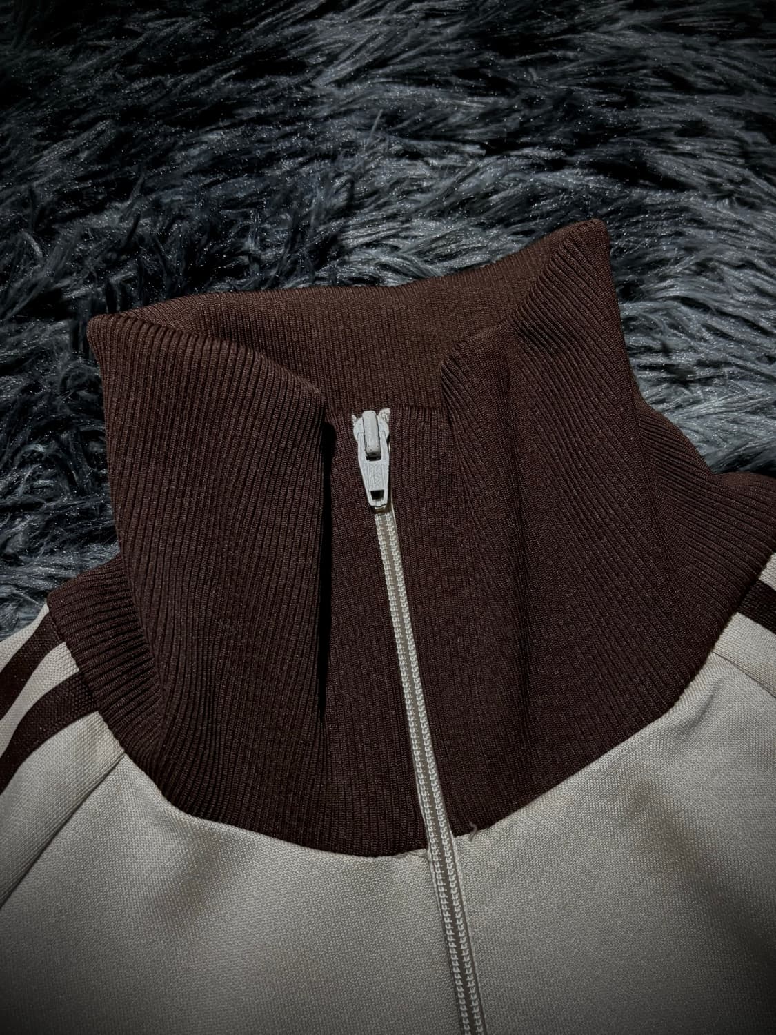 ADIDAS DESCENTE 아이보리 브라운 트랙탑 상품이미지6