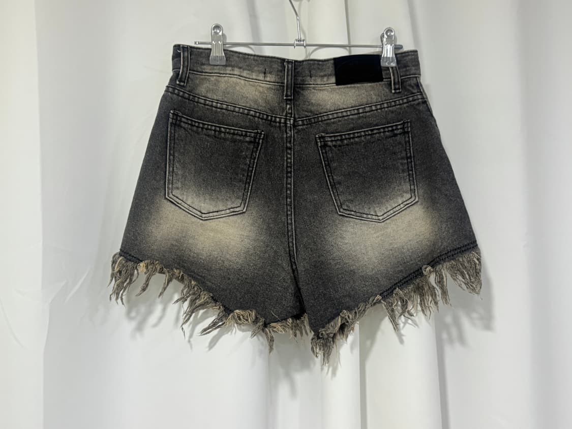 BOHEMIAN SEOUL 보헤미안 서울 데미지 워싱 쇼츠 팬츠 그레이 상품이미지2