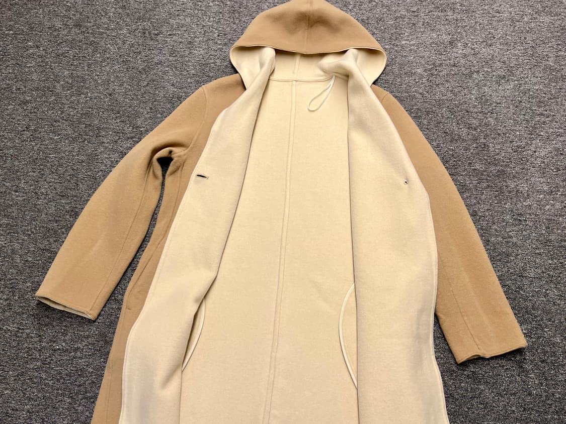 [55] 유니클로 원버튼 후드 코트 M  상품이미지3