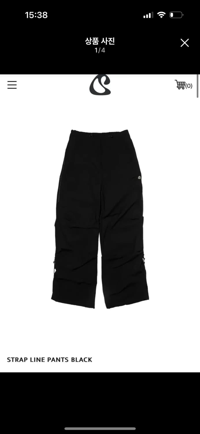 스마트어반유즈풀 코이세이오 스트랩 라인 팬츠 블랙 상품이미지1