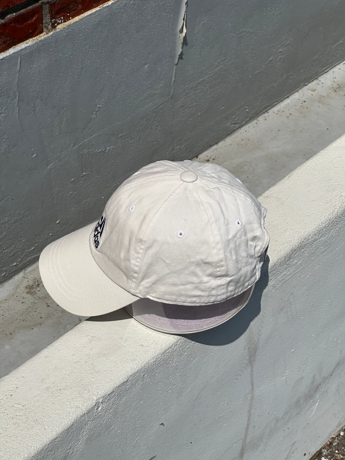 [M-L] 00s 아디다스 로고 화이트 볼캡 모자 상품이미지3