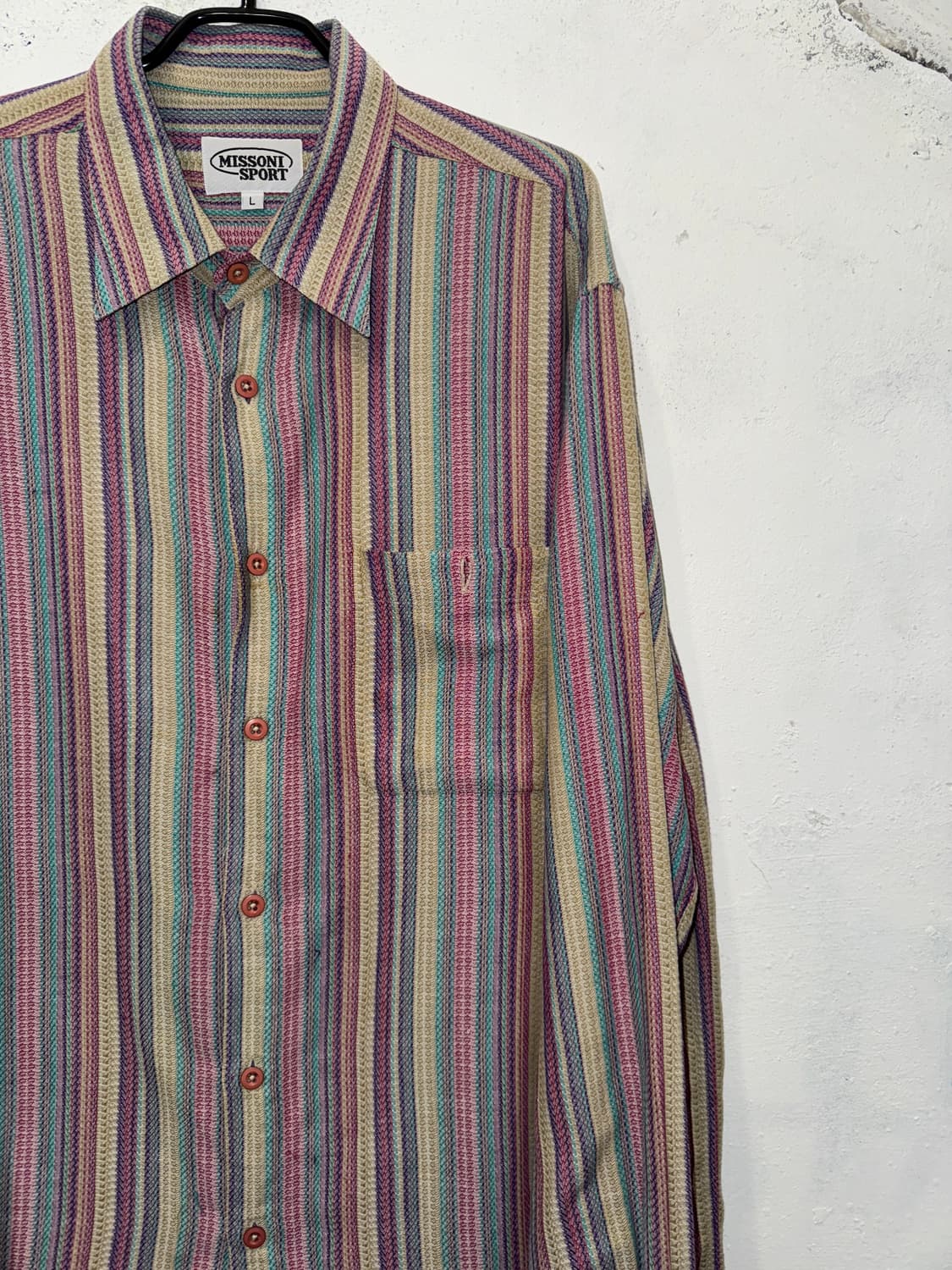 Missoni 미쏘니 핑크 스트라이프 셔츠 상품이미지3