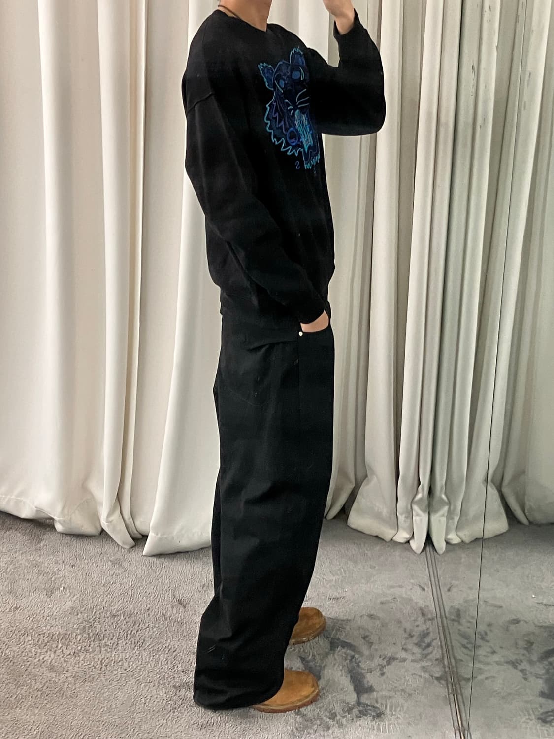 KENZO 겐조 블랙 타이거 스웨트셔츠 XL  상품이미지7