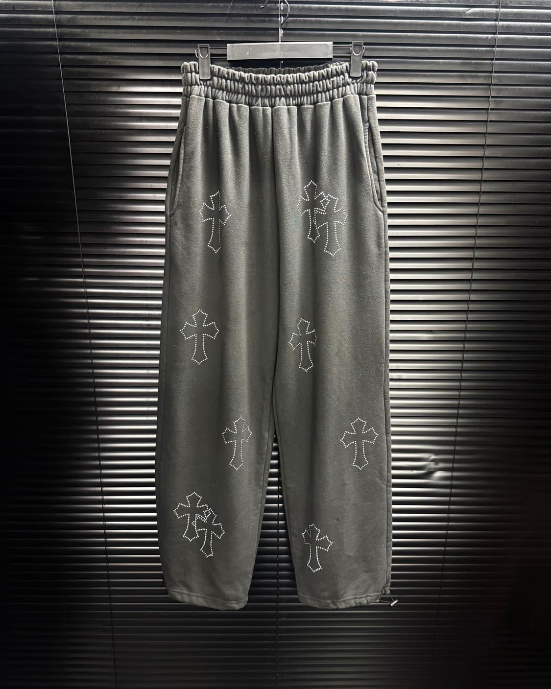 락케이크 큐빅 십자가 스웻 팬츠 스트링 조거 와이드 펑크 갸루 로리걸 M 상품이미지1