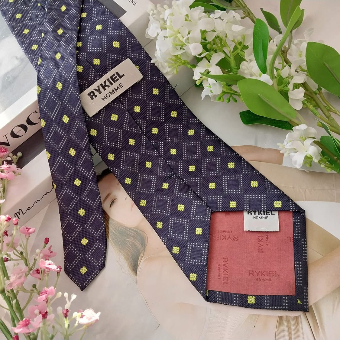 소니아 리키엘 실크 미니 지오메트릭 넥타이 10cm A+등급 K1598
 상품이미지4